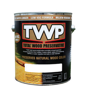 TWP 1500 Series Flat/Matte Natural Semi-Transparent Oil-Based Wood Preservative 1 gal, Pack of 4
