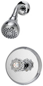 Boston Harbor GU-F1010207CP Shower Faucet, 1.75 gpm, 2-3/4 in Showerhead, Metal/Plastic, Round Showerhead, Knob Handle