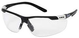 Safety Works SWX00255 Safety Glasses, Clear Lens, Black Frame, Anti-Fog Lens, Width Adjustable, Semi-Rimless Frame