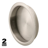 Prime-Line N 7203 Door Pull, 1-3/4 in Dia, 5/16 in D, Steel, Satin Nickel