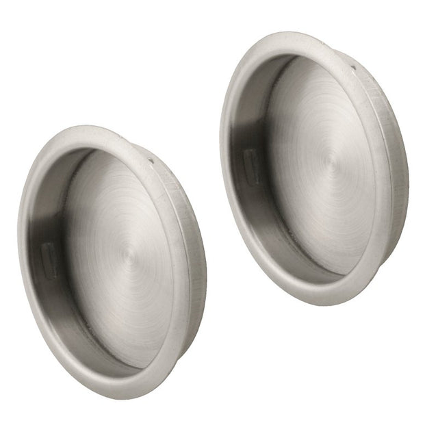 Prime-Line N 7203 Door Pull, 1-3/4 in Dia, 5/16 in D, Steel, Satin Nickel