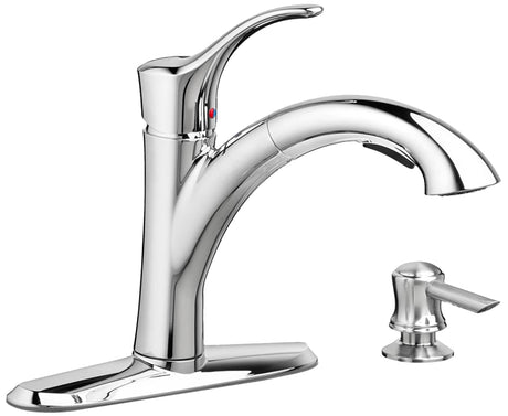 American Standard Mesa Series 9015101.002 Pull-Out Kitchen Faucet with Soap Dispenser, 1.8 gpm, 1-Faucet Handle, Yes