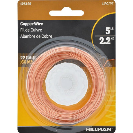 Hillman 50163 Utility Wire, 75 ft L, 22 ga Gauge, Copper