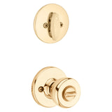 Kwikset 690T 3CP6ALRCSK6 Combination Lockset, Knob Handle, Tylo Design, Polished Brass, 3 Grade