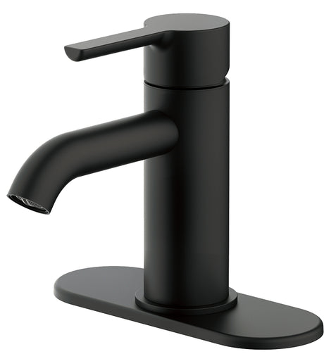 Boston Harbor FS6A0128BL Lavatory Faucet, 1.2 gpm, 1-Faucet Handle, 1, 3-Faucet Hole, Metal/Plastic, Matte Black