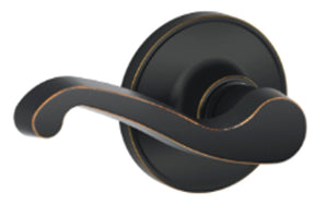 Schlage J Series J10LAS716 Passage Lever, Mechanical Lock, Aged Bronze, Metal, Residential, 3 Grade, ADA Compliant