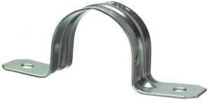 Halex 61620B 2-Hole EMT Conduit Strap, 2 in, Steel, 50/BX