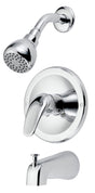 Boston Harbor TQ-F1014209CP Tub/Shower, Fixed-Mount Showerhead, 1.75 gpm Showerhead, 1-Spray Setting, 1-Handle