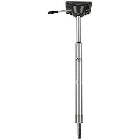 Springfield KingPin Power-Rise Sit Down Pedestal 16" to 22-3/8", Satin Finish