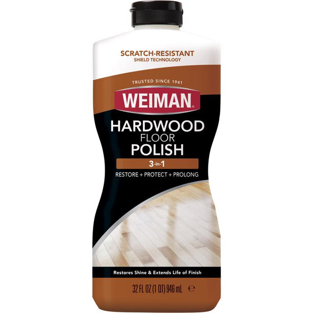 Weiman High Traffic High Gloss Hardwood Floor Polish & Restorer Liquid 32 oz, Pack of 6