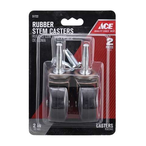 Ace 2 in. D Swivel Soft Rubber Caster 80 lb 1 pk