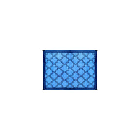 Open Air Lattice Outdoor Leisure Mat, Blue, 6' x 9'