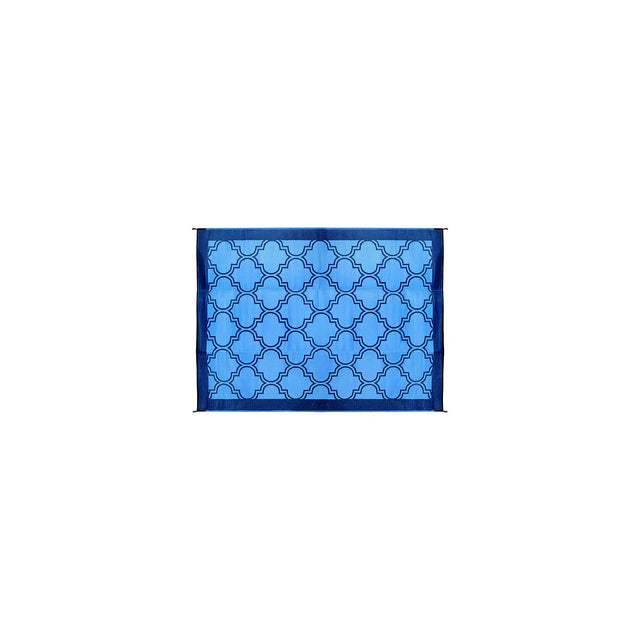 Open Air Lattice Outdoor Leisure Mat, Blue, 6' x 9'