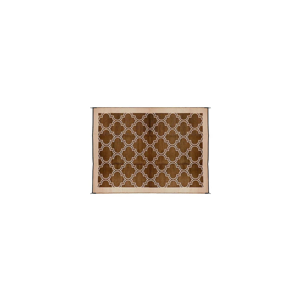 Open Air Lattice Outdoor Leisure Mat, Brown, 6' x 9'