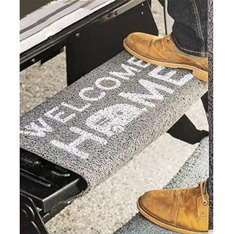 Camco 53195 RV Wrap Around 23" Step Rug, Gray