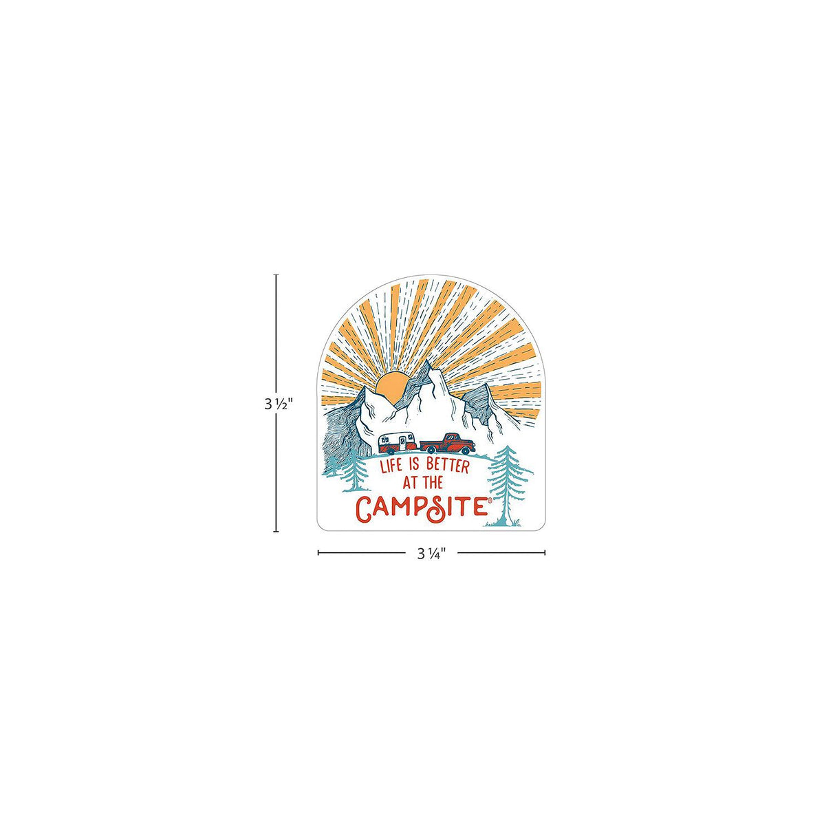 Camco 53254 Decorative Decal/Sticker, Multi Color Sunrise
