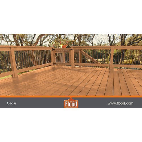 Flood Pro Series Solid Satin Navajo Red Water-Based Acrylic Wood Stain 1 gal, Pack of 4