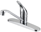 Boston Harbor FS610048CP Kitchen Faucet, 1.8 gpm, 4-Faucet Hole, Metal/Plastic, Chrome, Deck Mounting, Lever Handle