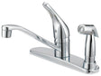 Boston Harbor FS610045CP Kitchen Faucet, 1.8 gpm, 1-Faucet Handle, 4-Faucet Hole, Metal/Plastic, Chrome, Deck Mounting