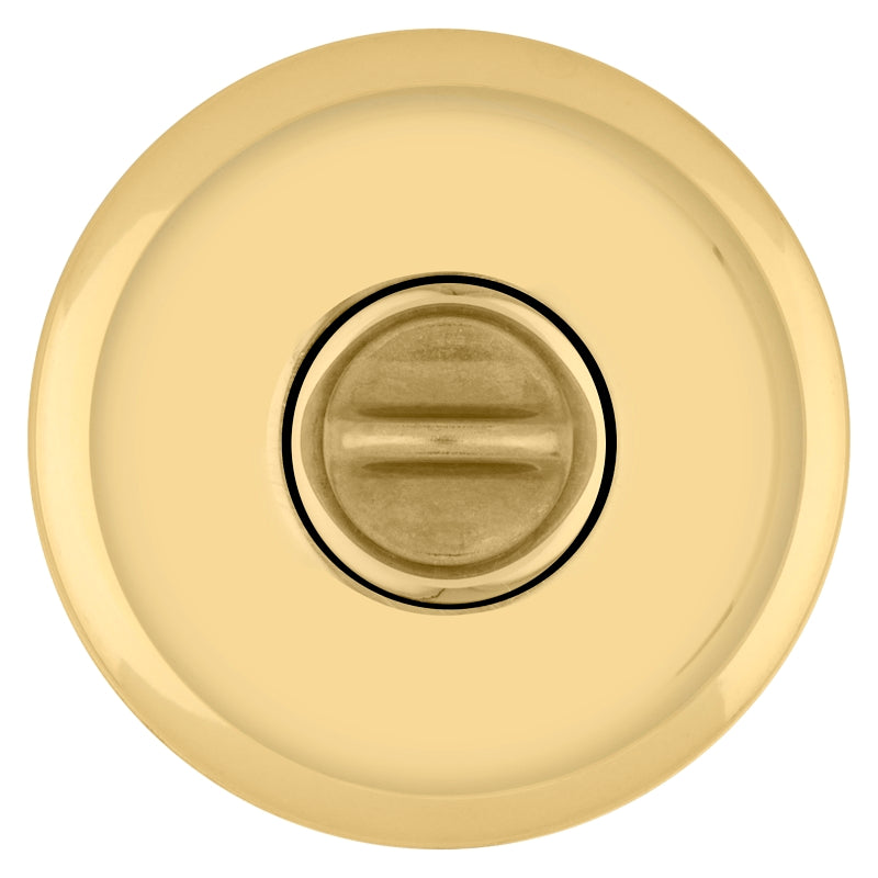 Kwikset Signature Series 730J 3 CP Privacy Lockset, Juno, Mushroom Design, Knob Handle, Polished Brass, Zinc, Yes