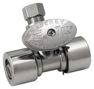 Plumb Pak K2802PCPO In-Line Valve, 1/2 x 3/8 in Connection, Brass Body