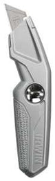 Irwin 1774103 Utility Knife, 2-1/2 in L Blade, 3-1/2 in W Blade, Carbon Steel Blade, Ergonomic Handle, Silver Handle