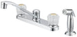 Boston Harbor F8F10041CP Kitchen Faucet, 1.8 gpm, 2-Faucet Handle, 4-Faucet Hole, Metal/Plastic, Chrome, Deck Mounting