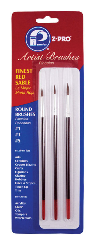 Premier Z-Pro Round Artist Paint Brush Set