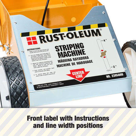 Rust-Oleum 13 in. W X 32 in. L Black/Yellow Plastic/Steel Striping Machine