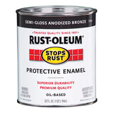 Rust-Oleum Stops Rust Indoor and Outdoor Semi-Gloss Anodized Bronze Protective Enamel 1 qt