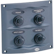 SWITCH PANEL 4 GANG GREY