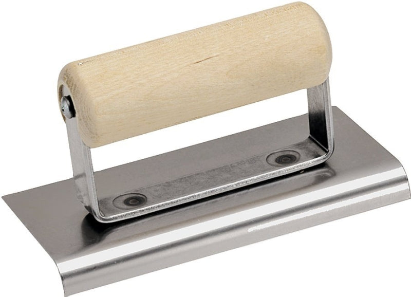Marshalltown CE505S Hand Edger, 3-1/2 in W Blade, 6 in L Blade, Stainless Steel Blade, 1/2 in Lip, 3/8 in Lip Radius