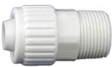 Flair-It 16848 Tube to Pipe Adapter, 3/4 in, PEX x MPT, PEX-A, PEX-B, Polyoxymethylene, White