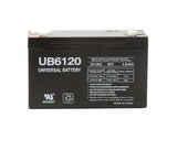 Universal Power Group UB6120 12 Ah 6 V Lead Acid Battery, Pack of 2