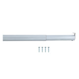 ProSource 21013ZCX-PS Adjustable Closet Rod, 30 to 48 in L, Steel, Silver