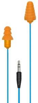 Plugfones Guardian PG-UO Earphones, 23/26 dB SPL, Light Blue/Orange