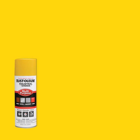 Rust-Oleum Industrial Choice OSHA Safety Yellow Multi-Purpose Enamel Spray 12 oz, Pack of 6