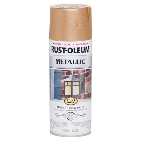 Rust-Oleum Stops Rust Metallic Rose Gold Spray Paint 11 oz, Pack of 6