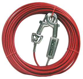 Guardian Gear Q3540SPG99 Tie-Out with Spring, 40 ft L Belt/Cable, For: Large Dogs Up to 60 lb