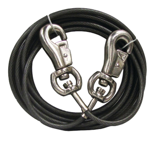 Guardian Gear Q684000099 Super Beast Tie-Out, 40 ft L Belt/Cable, For: Dogs Up to 125 lb