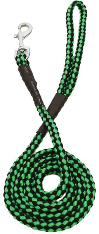 Digger's 11332 Braided Lead, 48 in L, Green/Red/Yellow, S Breed