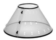 PetEdge TP7167 XL CL Elizabethan Collar, Fits Neck Size: 18 to 23-1/2 in, Cat, Dog, Polypropylene Plastic, Clear