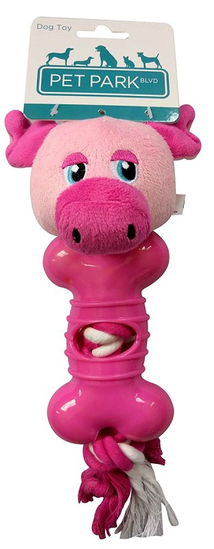 Pet Park Blvd US2216 15 Dog Toy, Ropers Toy, Pig