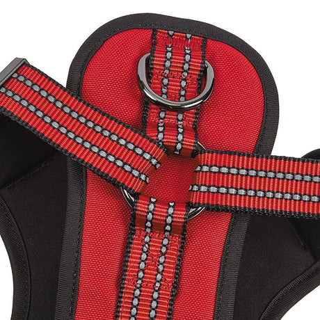 Guardian Gear ZA0031 12 83 Reflective Harness, 16 to 25 in, Fastening Method: O-Ring Strap, Nylon Harness, True Red