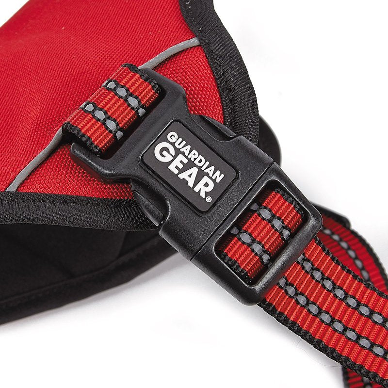 Guardian Gear ZA0031 16 83 Reflective Harness, 18 to 30 in, Fastening Method: O-Ring Strap, Nylon Harness, True Red