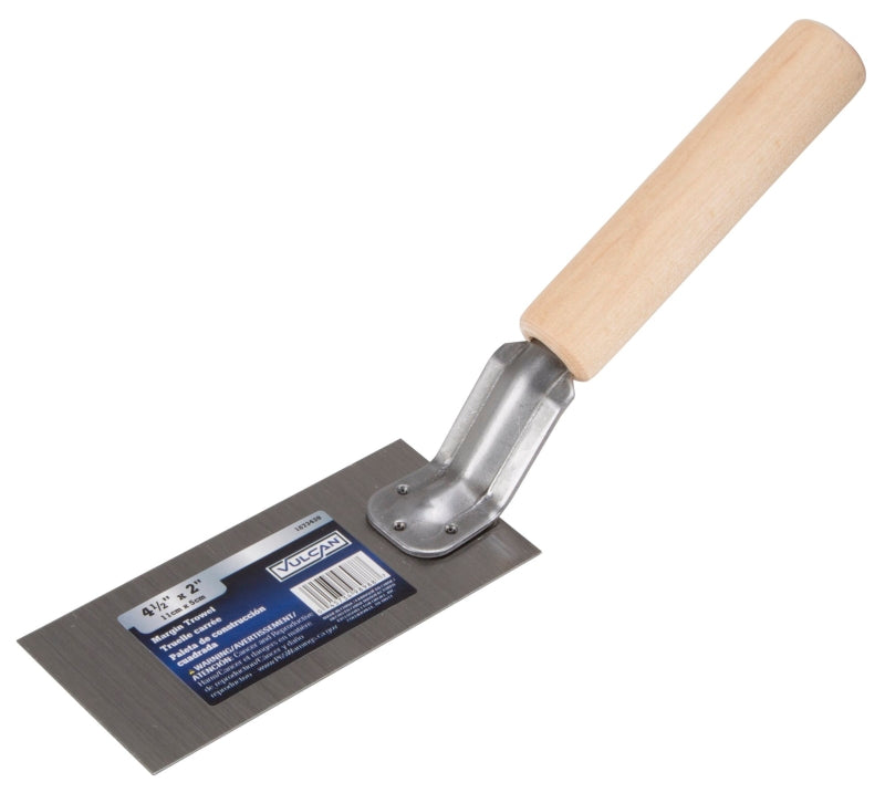 Vulcan PT-120233L Margin Trowel, 4-1/2 in L Blade, 2 in W Blade, Ergonomic Handle