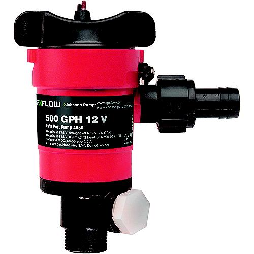 Dual Port Livewell/Washdown Pump, 1250 GPH