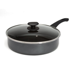 Ecolution EEGY-9528 Elements Deep Cooker with Glass Lid, 4.5 qt Capacity, Aluminum, Gray