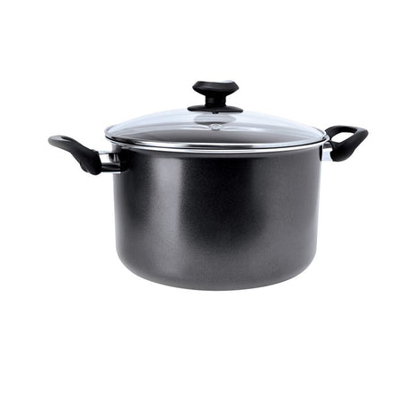 Ecolution Elements Series EEGY-4508 Stock Pot with Tempered Glass Lid, 8 qt Capacity, Aluminum, Ergonomic Handle