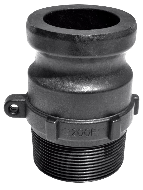 Banjo 100F Cam Lever Coupling, 1 in, Male Adapter x MNPT, Polypropylene